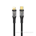 Nylon Fast charging transparent data cable